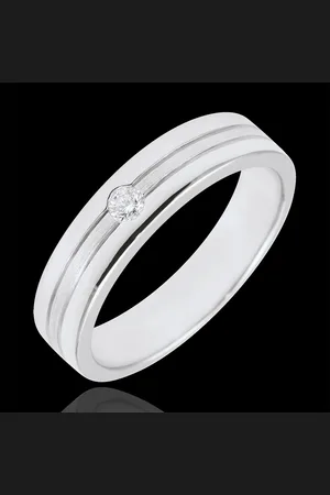 Edenly Trauring Star Diamant - Kleines Modell - mit gebürsteter Goldbeschich