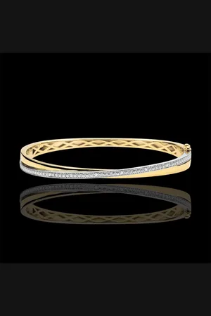Edenly Armreif Saturn Duo - Gelbgold und Diamanten - 18 Karat