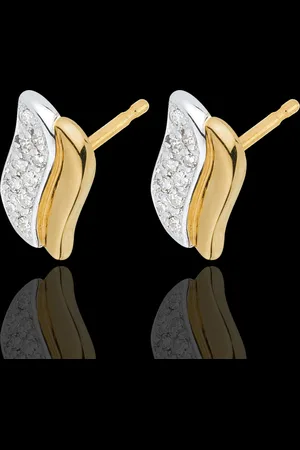Edenly Ohrringe Magische Ikonen - Gelbgold und Weißgold mit Diamanten