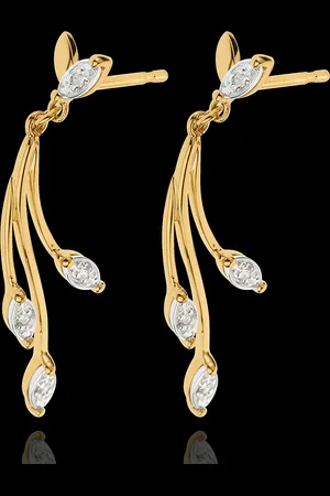 Edenly Ohrringe Überfluss - Gelbgold und Weißgold mit Diamanten