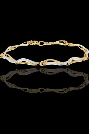 Edenly Armband Wellen des Nil - Weißgold und Gelbgold mit Diamanten