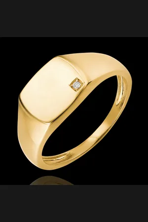 Edenly Ring Dämmerschein - Siegelring Äneas - 9 Karat und Diamant