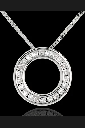 Edenly Collier Pendel in Weissgold - 22 Diamanten