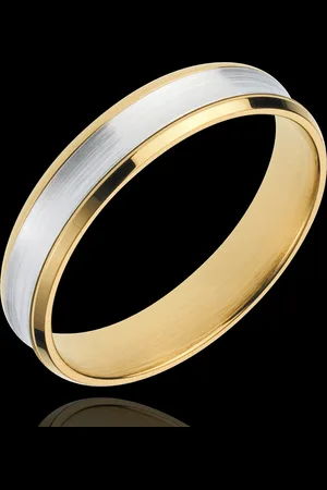 Edenly Ring Dandy aus Gelbgold und Weissgold - 4mm