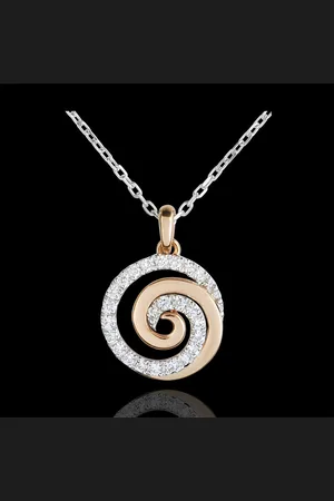 Edenly Collier Spirale der Liebe Weißgold und Roségold