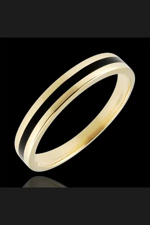 Edenly Herrentrauring Gold Dämmerschein - Federzug - und schwarzer