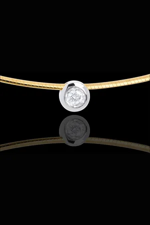 Edenly Diamant-Collier Flohdiamant in Gelb- und Weissgold