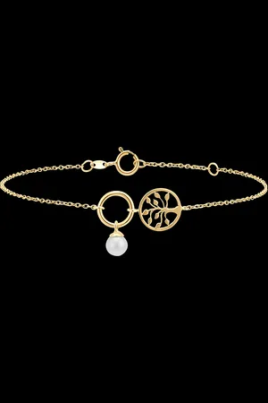Edenly Armband Fülle - Lebensbaum - 9 Karat und Perle