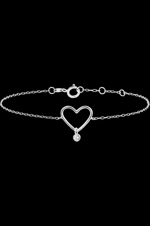Edenly Armband Frische - Herz mit Diamant - 9 Karat und Diamant