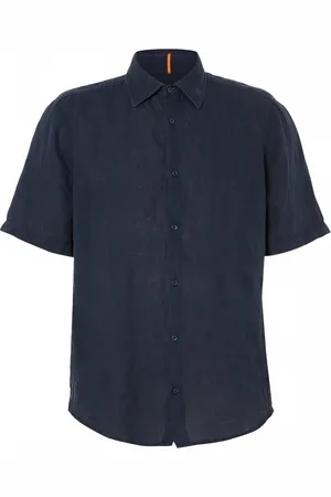 HUGO BOSS BOSS Kurzarm-Hemd Rash aus Leinen