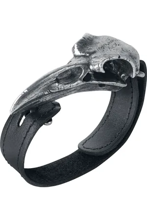 Alchemy Rabenschädel Lederarmband