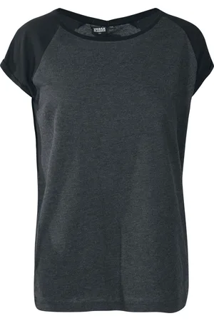 Urban classics Ladies Contrast Raglan Tee T-Shirt schwarz in M