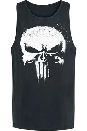 The Punisher Sprayed Skull Logo Tank-Top in M