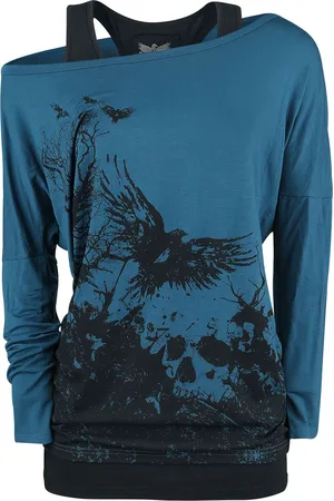 EMP Busting Loose Langarmshirt blau in 3XL