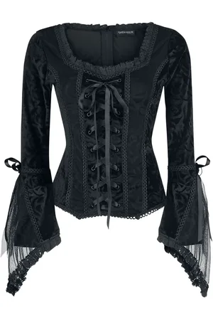 Gothicana Rosemary Langarmshirt in 3XL