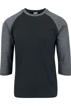 Urban classics Contrast 3/4 Sleeve Raglan Tee Langarmshirt charcoal in 4XL
