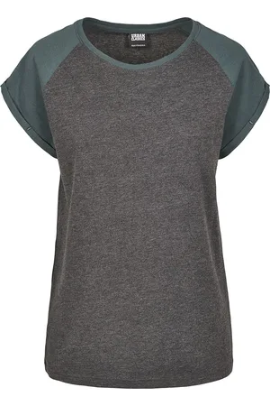 Urban classics Ladies Contrast Raglan Tee T-Shirt grün in 4XL