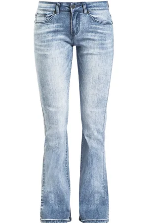 EMP Grace - Hellblaue Jeans mit Waschung und Schlag Jeans in W28L32
