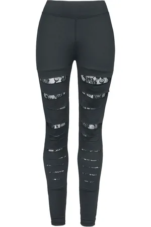 Rotterdamned Women´s Leggings with Cuts and Lace Leggings in L