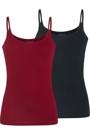 EMP Doppelpack Tops mit dünnen Trägern Top bordeaux in 3XL