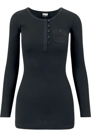 Urban classics Ladies Long Rib Pocket Turnup Tee Langarmshirt in L