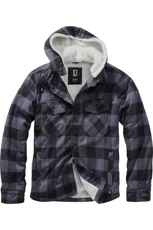 Brandit Lumberjacket Hooded Übergangsjacke grau in M
