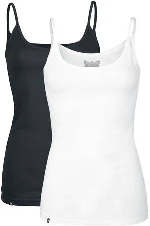 EMP Doppelpack Tops mit dünnen Trägern Top weiß in 3XL