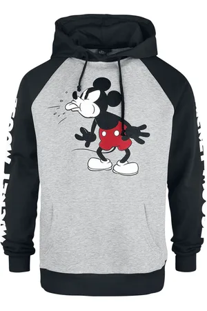 Micky Maus Tongue Out Kapuzenpullover schwarz in L