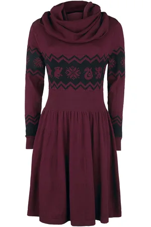 Harry Potter Häuser Mittellanges Kleid schwarz in 4XL