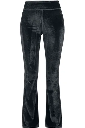 Urban classics Ladies High Waist Velvet Boot Cut Legging Leggings in XS