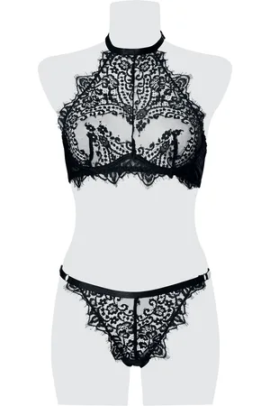 Grey Velvet 2-teiliges Spitzen Cami-Set Wäsche-Set in L