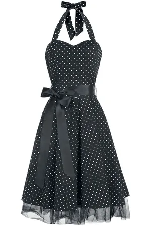 H&R London Small Dot Dress Mittellanges Kleid in M