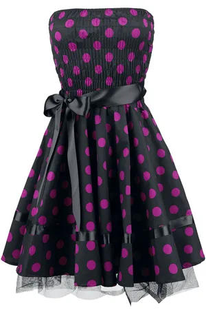H&R London Big Purple Dots Kurzes Kleid pink in L