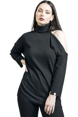 Gothicana Langarmshirt im Destroyed Look Langarmshirt in L