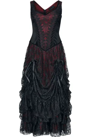 Sinister Gothic Longdress Langes Kleid rot in M
