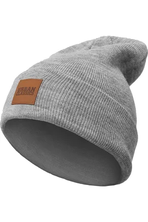 Urban classics Leatherpatch Long Beanie Mütze