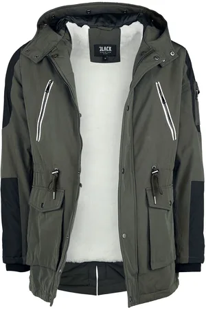 EMP Lässige Winterjacke mit Kunstfellkragen Winterjacke schwarz in L