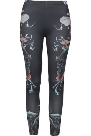 Full Volume Leggings with Skull and Mushroom Print Leggings in M