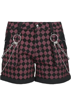 Rock Rebel Checkerboard Shorts Short schwarz in 29