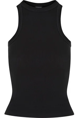 Urban classics Ladies Racer Back Rib Top Top in L