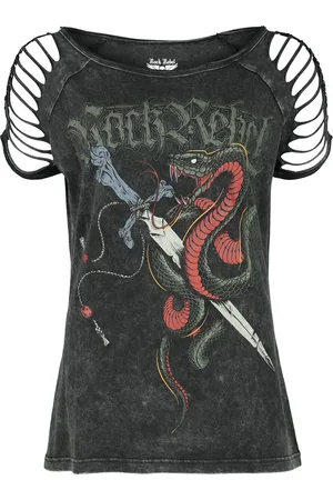 Rock Rebel T-Shirt With Old Skool Print T-Shirt in L