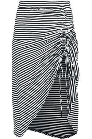 Banned Retro Beach Breeze Skirt Mittellanger Rock weiß in 4XL