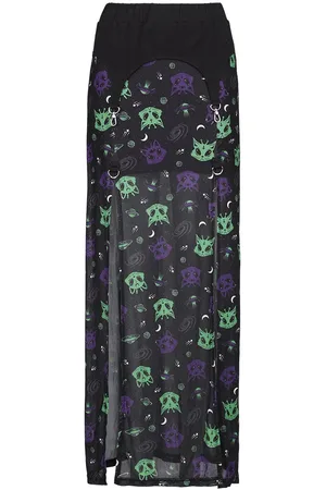 Banned Alternative Moody Melody Slit Skirt Langer Rock in S