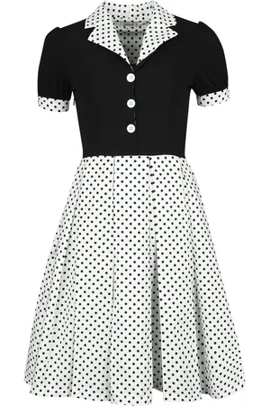 Belsira Retrokleid Mittellanges Kleid weiß in L