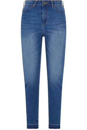 Urban classics Ladies Skinny High Waist Open Hem Jeans Jeans in 27