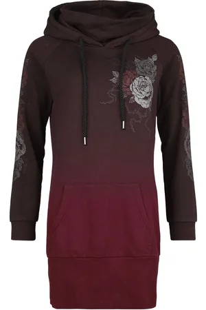 EMP Hoody Dress Kurzes Kleid dunkelrot in L