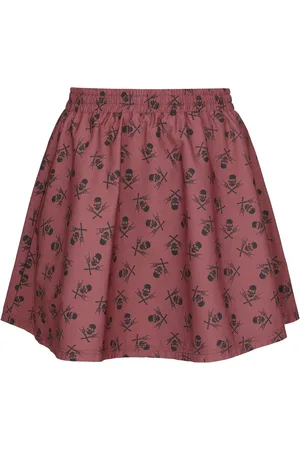 EMP A-Line Skirt with Skull Print Kurzer Rock in L