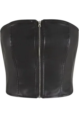 Urban classics Ladies Synthetic Leather Bandeau Top Top in L