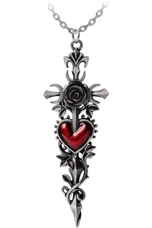 Alchemy Cross of the Dark Kiss Halskette rot