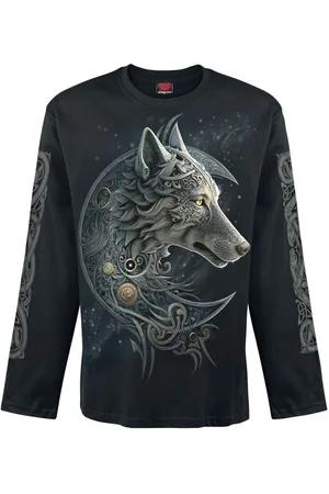 Spiral Celtic Wolf Langarmshirt in L